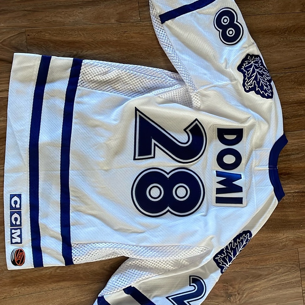 Toronto Maple Leafs VINTAGE TIE DOMI #28 ccm authentic YOUTH l/xl